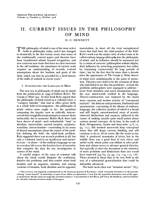 Dennett - Current Issues in the Philosophy of Mind.pdf